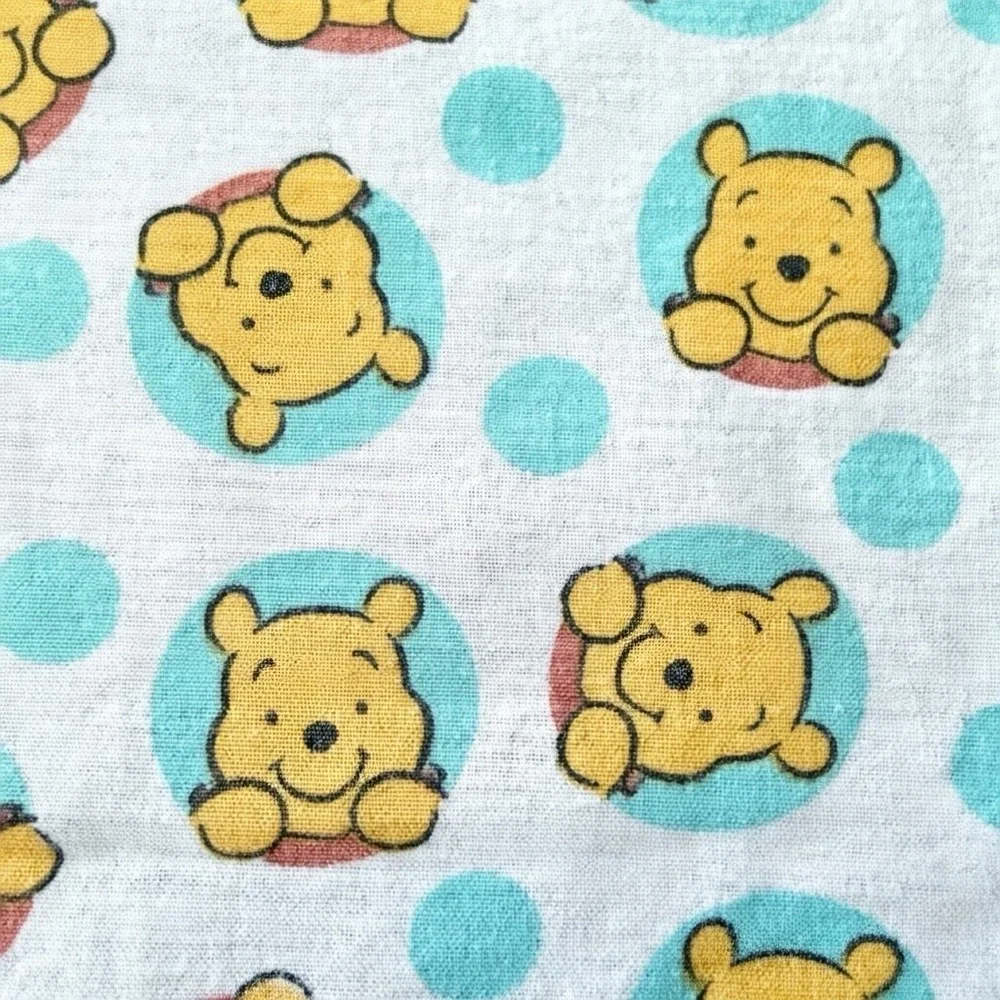 Vintage Disney Baby Winnie Pooh Blanket 30x30‎ Cotton Nursery Swaddle